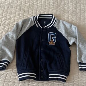 GAP Navy and Cream Striped Sweater